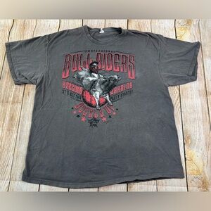 PBR Bull Riding Riders 8 Second Warriors Grey T Shirt Size 2XL